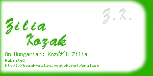zilia kozak business card